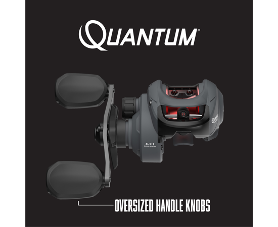Quantum Invade Baitcast Reel and Fishing Rod Combo, 6'6 IM6 Graphite  1-Piece Rod with